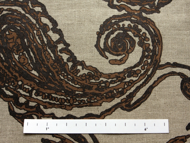 Linen Upholstery Large Paisley Print1