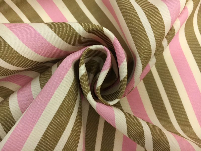 Wool Lycra Suiting Stripe in Pink and Olive1