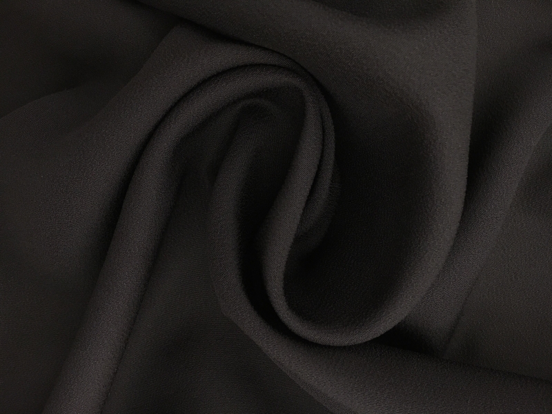Italian Couture Silk Crepe Back Satin in Black2