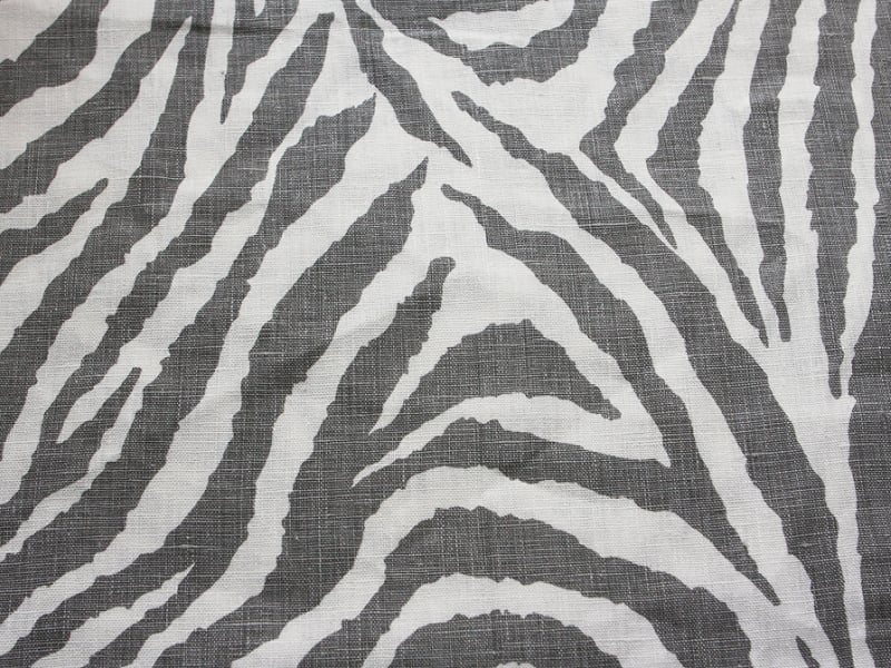 Linen Upholstery Zebra Print | B&J Fabrics