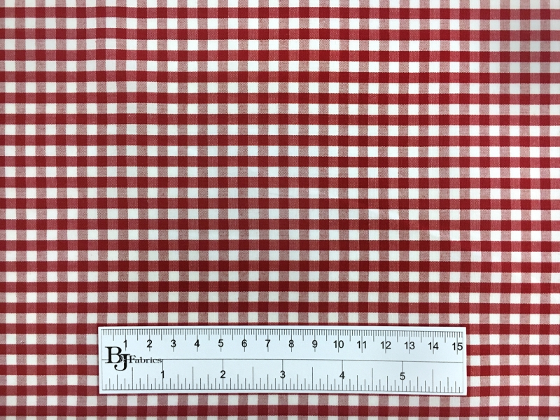 1/4" Cotton Gingham in Red3
