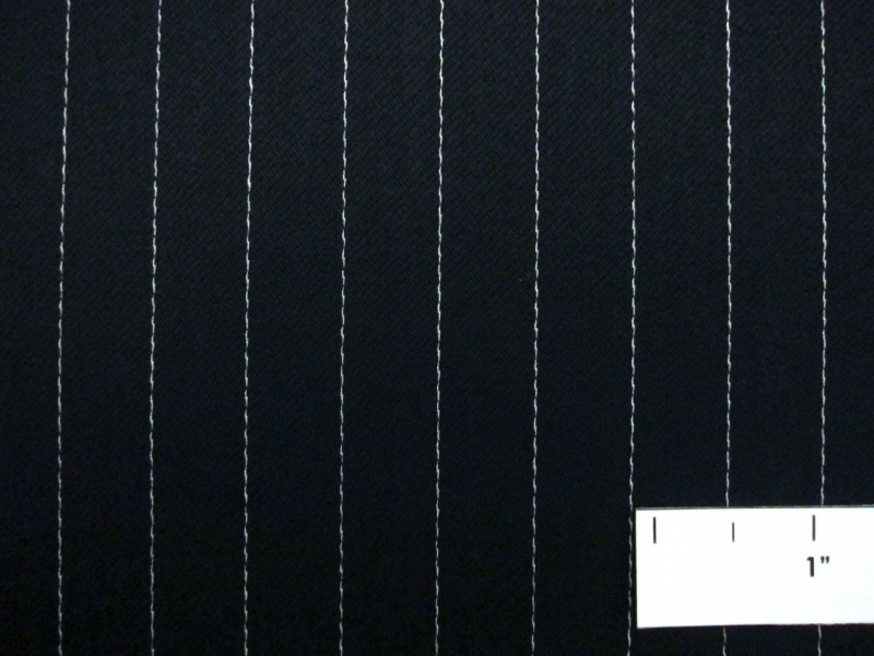 Wool Blend Satin Faille Pinstripe1