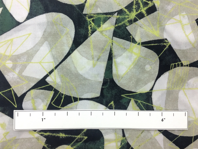 Cotton Broadcloth With Abstract Geometric Print1