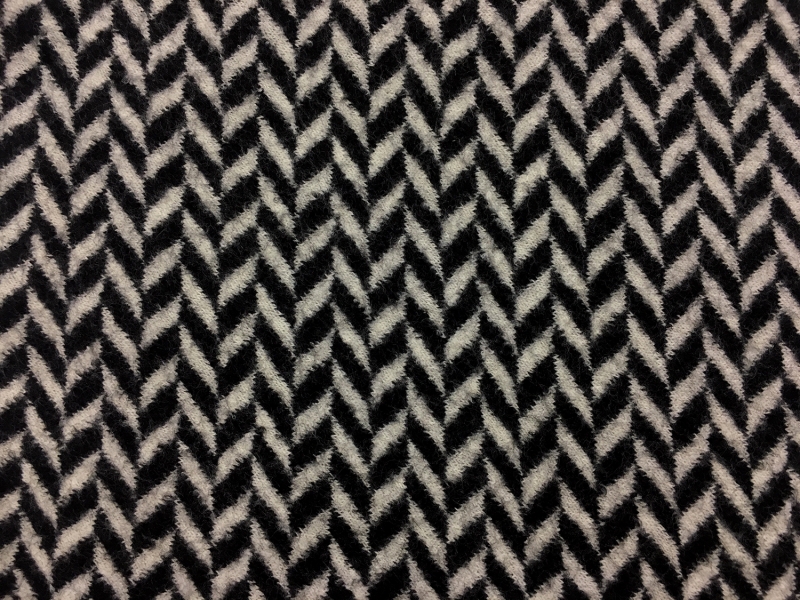 Virgin Wool Felted Knit Herringbone0