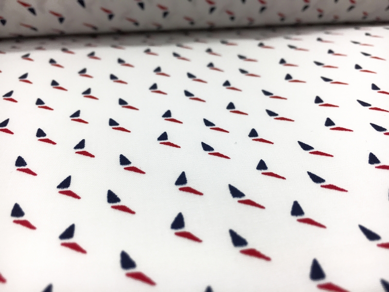 Cotton Shirting with Petite Triangles2