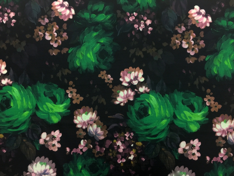 Impressionist Flower Knit Pique0
