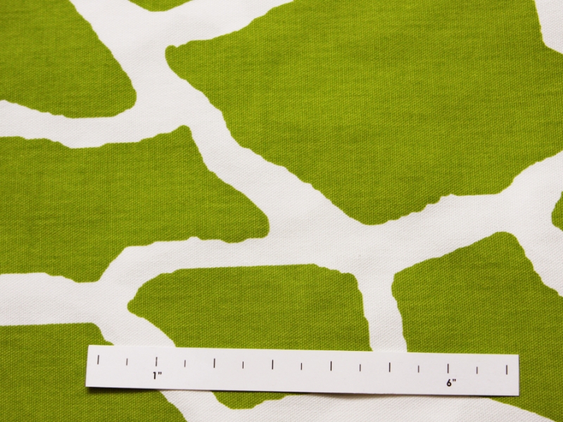 Cotton Canvas Giraffe Print in Chartreuse1