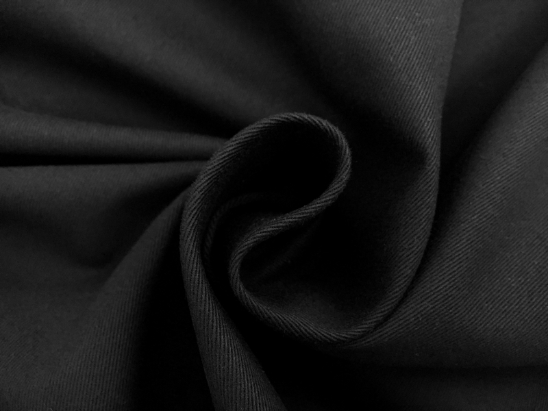 Japanese Stretch Cotton Blend Twill in Black1