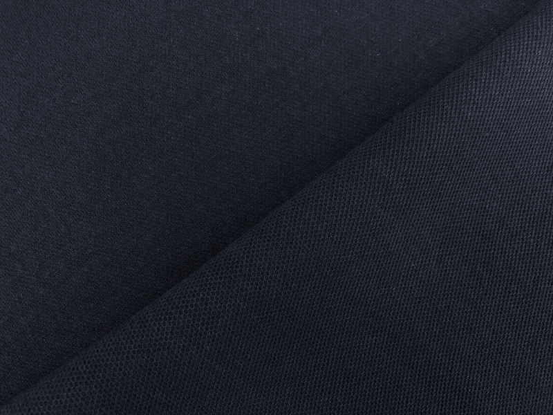 Japanese Cotton Blend Heavy Pique Knit in Navy2