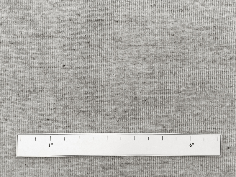 Japanese Cotton Rib Knit in Heather Grey1
