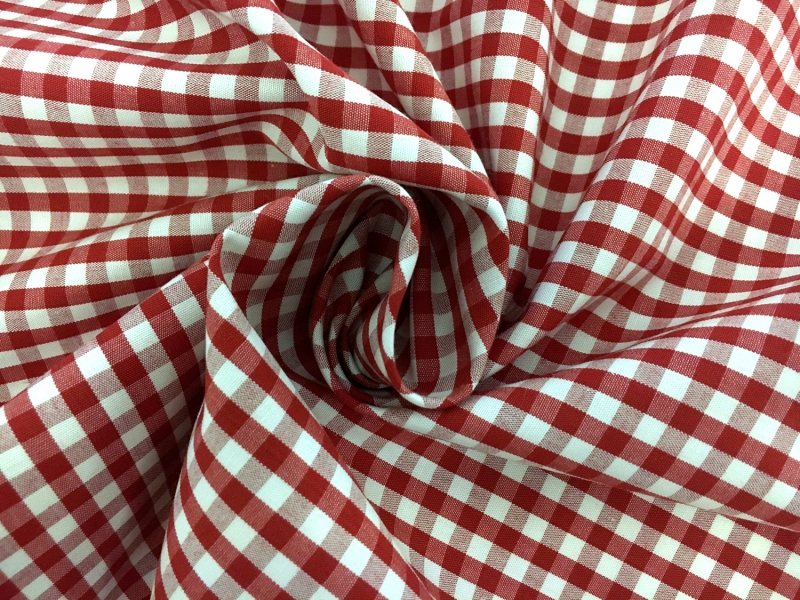 1/4" Cotton Gingham in Red1