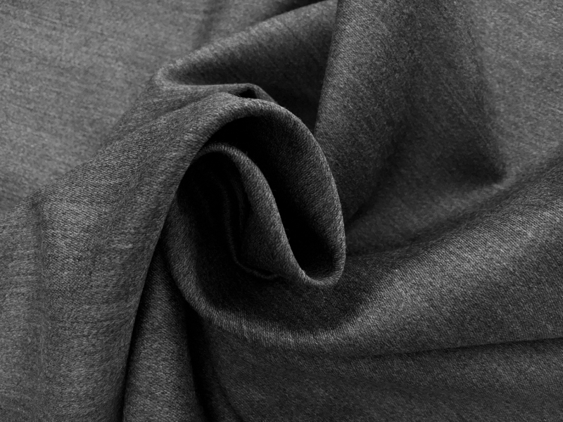 Italian Virgin Wool Satin Suiting in Grey1