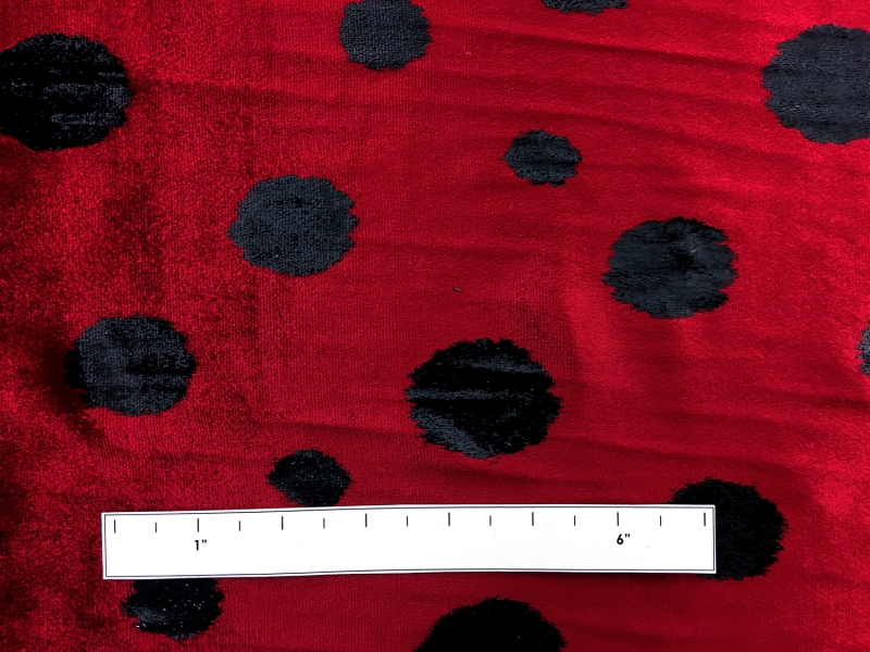 Silk and Lurex Panné Velvet with Dots1