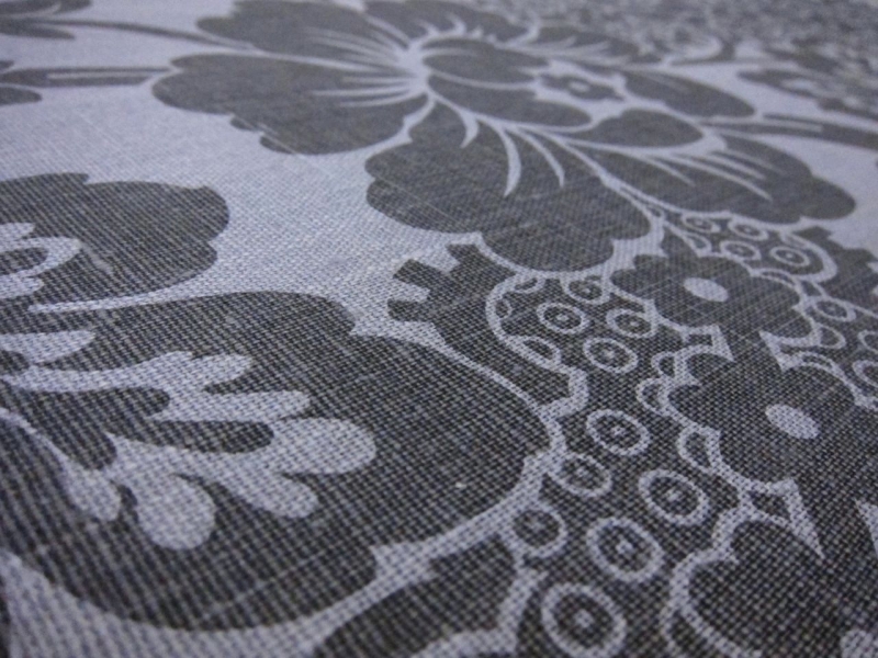 Linen Upholstery Floral Deco Print2