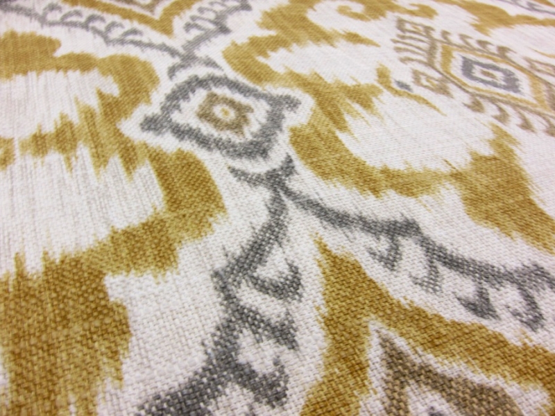 Linen Upholstery Ikat Deco Print2