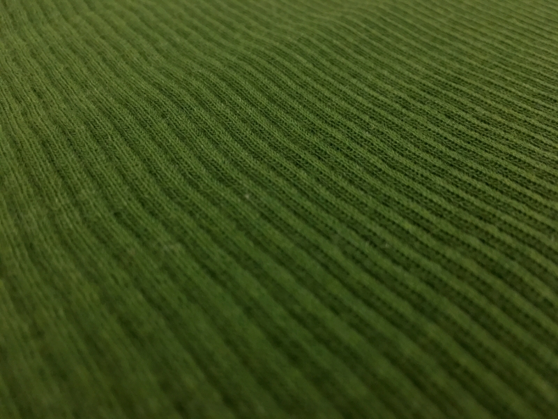 Dark Green Knitted Flat Knit Rib Fabric, Use: Upholstery at best