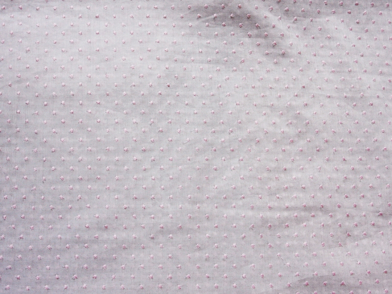 Cotton Voile Embroidery (Pink Dots)1