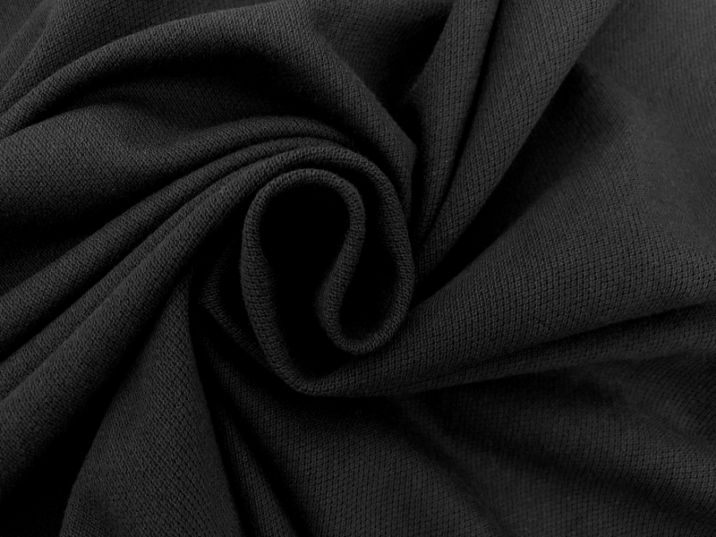 Japanese Cotton Pique Knit in Black1