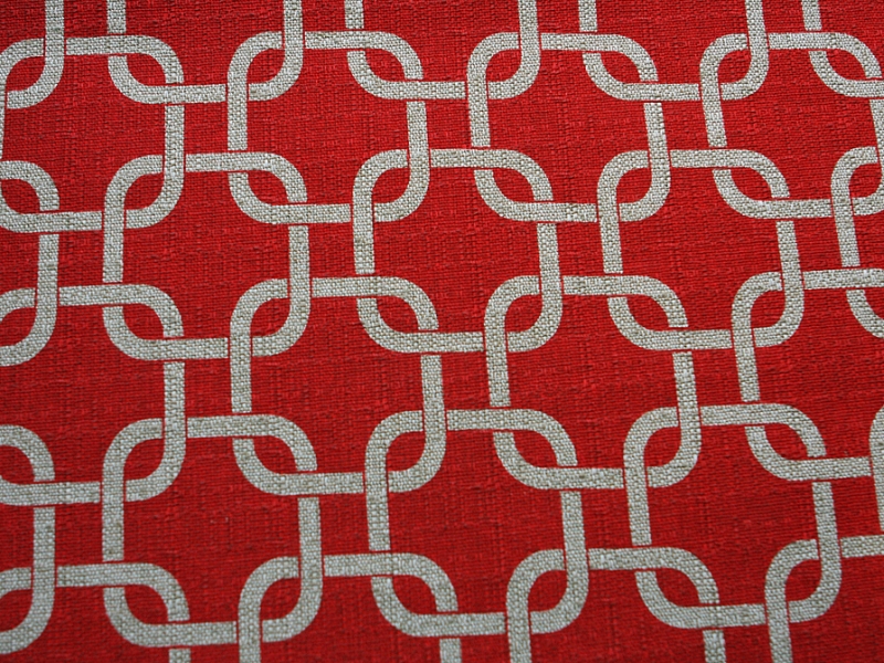 Cotton Rayon Upholstery Knots Print0