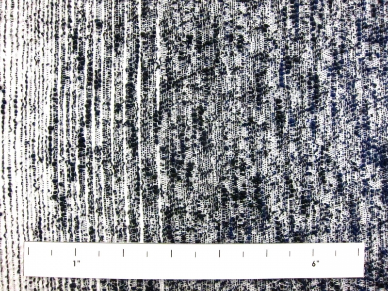 Stretch Cotton Blend Tweed (in Black/Navy)1