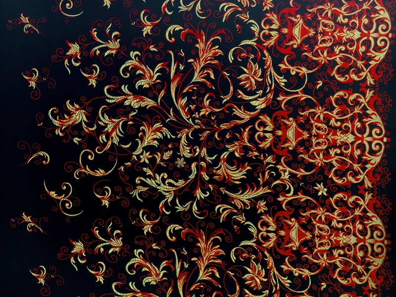 Metallic Brocade Panel with Renaissance Ornamentation0