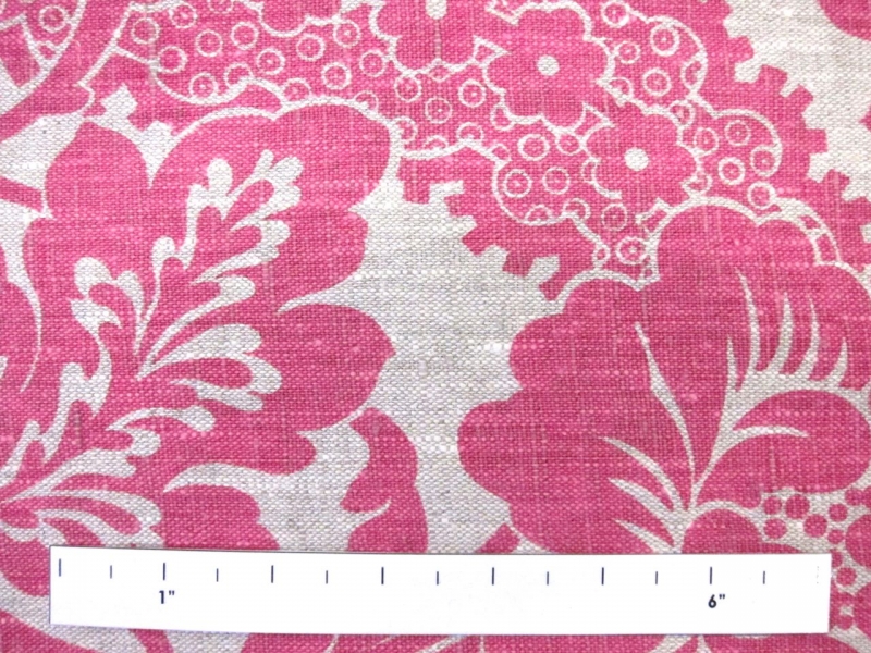 Linen Upholstery Floral Deco Print1