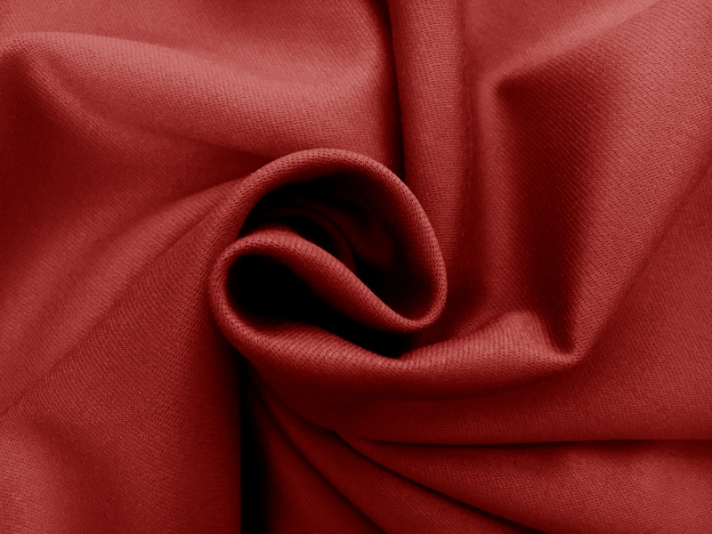 Italian Wool Satin Faille in Carnelian Red1