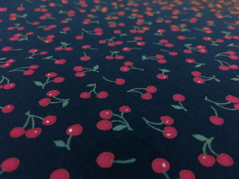 Japanese Cotton Lawn Petite Cherries Print2