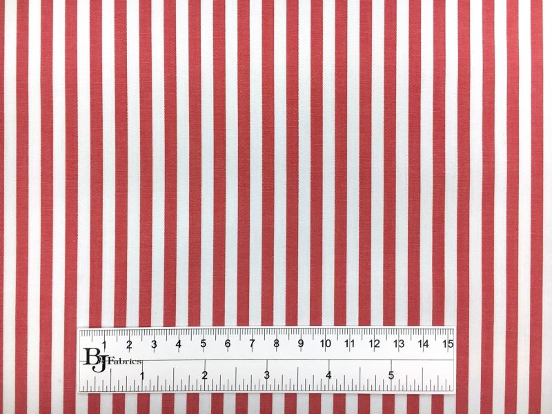 Pima Cotton Shirting Stripe in Red3