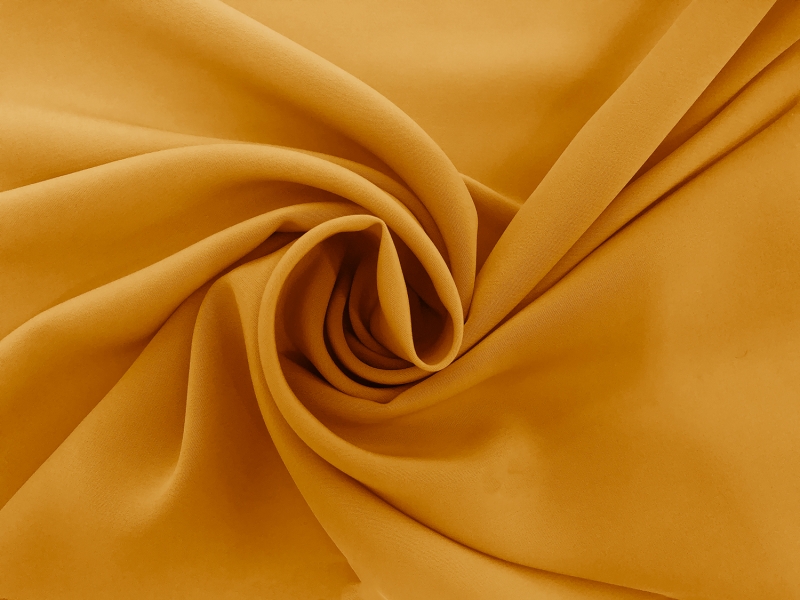 Polyester Powder Crepe De Chine in Harvest Gold1