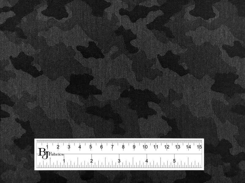 Italian Wool Camouflage Jacquard Suiting in Charcoal3
