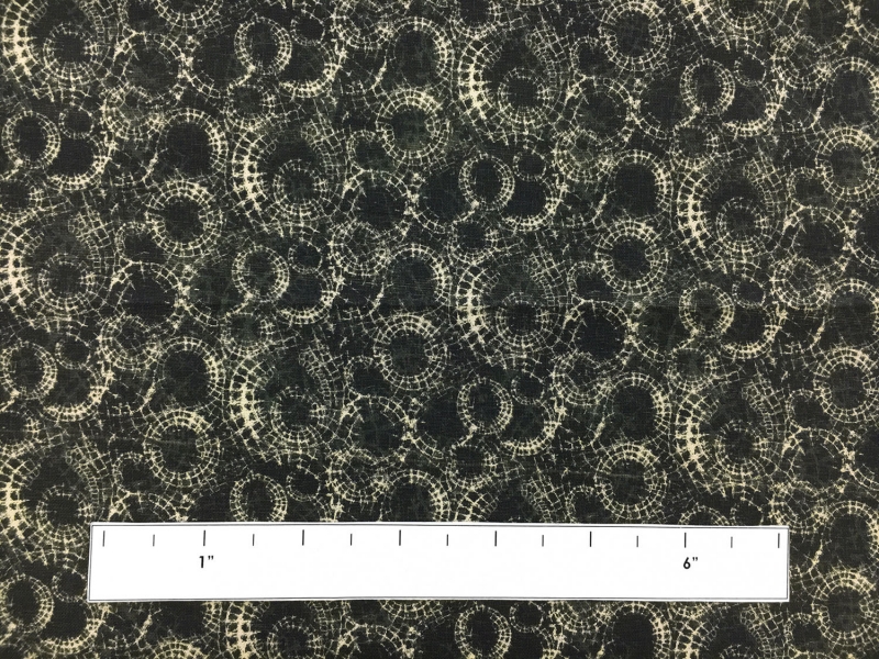 Cotton Broadcloth Print With Spiderwebs Motif1