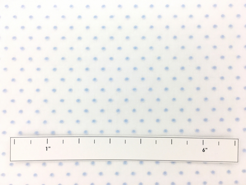 Cotton Swiss Dot in White and Powder Blue2