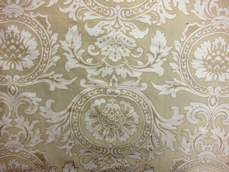 Pure Silk Printed Duppioni0