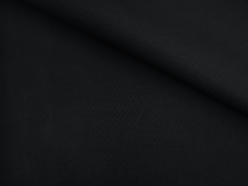 Extra Fine Double Twisted Twill in Black | B&J Fabrics
