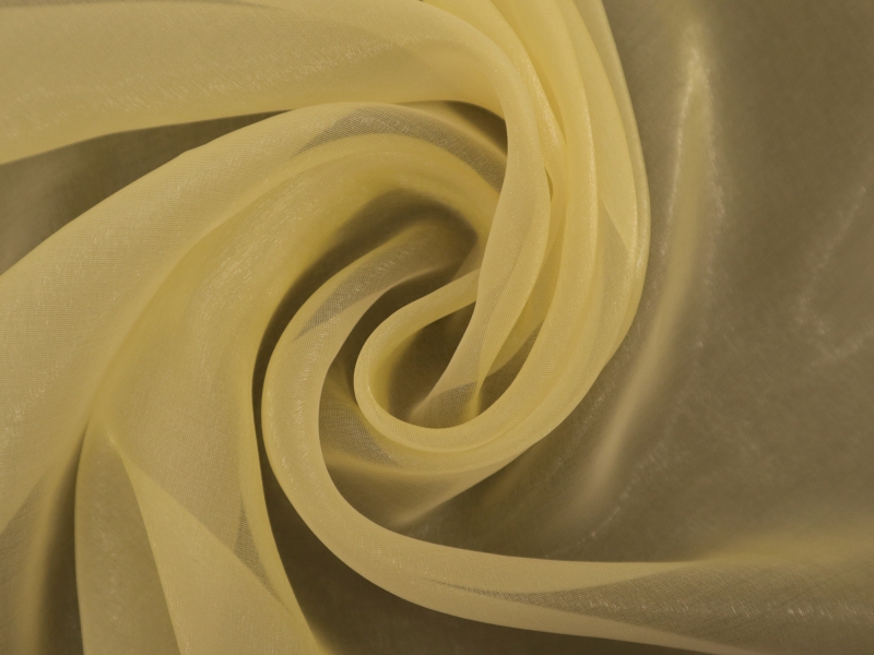 Silk and Nylon Chiffon in Butter | B&J Fabrics