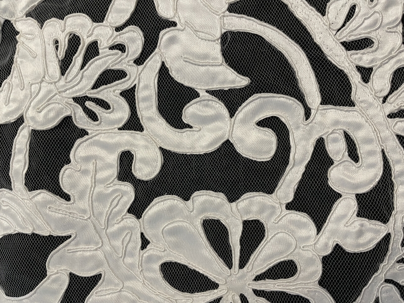 Laser Cut Corded Polyester Satin | B&J Fabrics