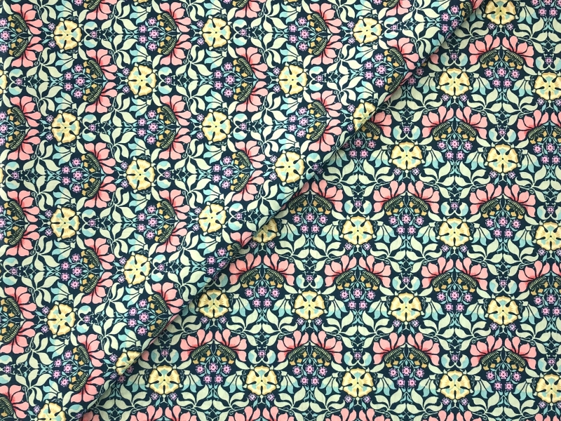 Liberty of London Cotton Lawn Floral in Teal | B&J Fabrics