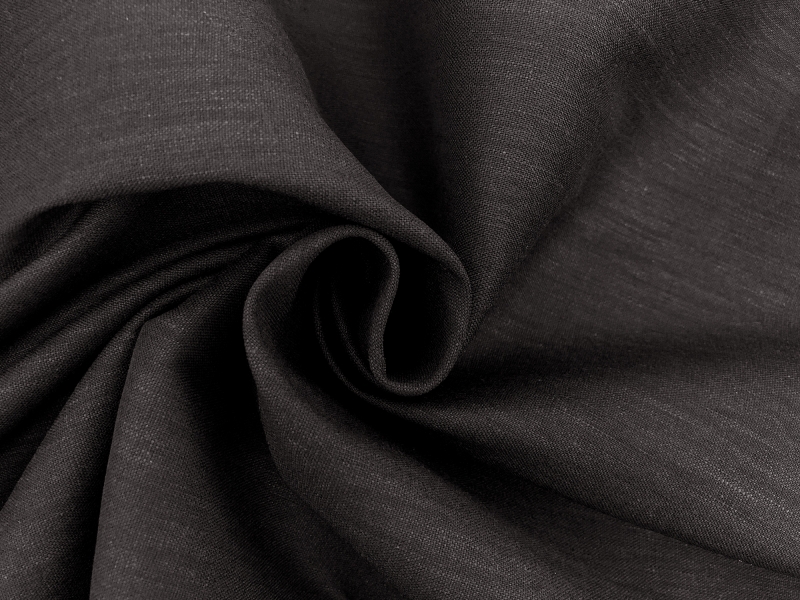Stretch Linen Rayon Blend in Black1