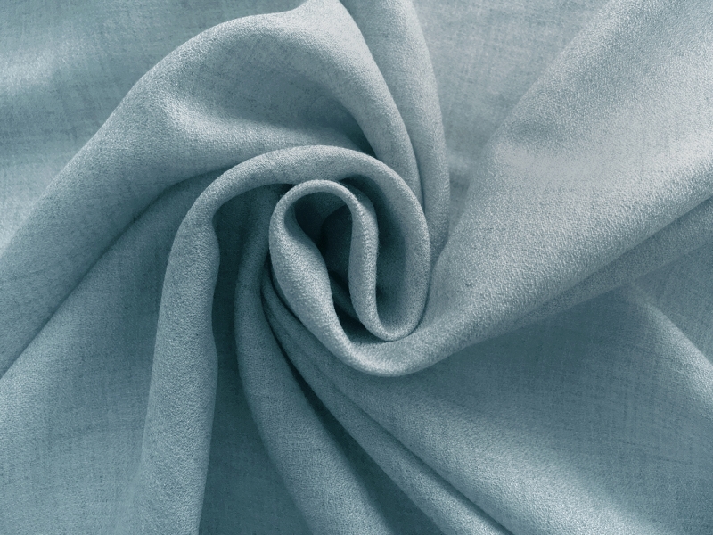 Spanish Viscose and Wool Crepe Challis in Turquoise1