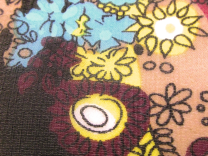 Printed Silk Chiffon with Swirls and Mini Flowers2