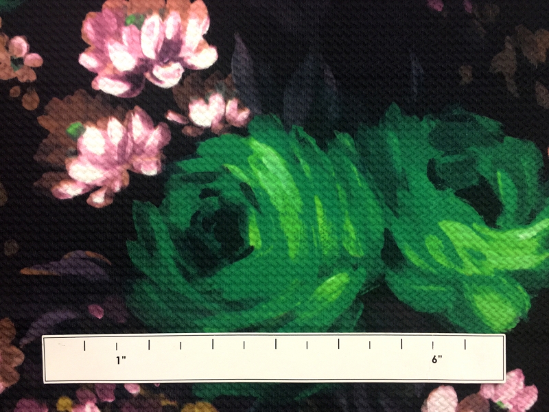 Impressionist Flower Knit Pique1