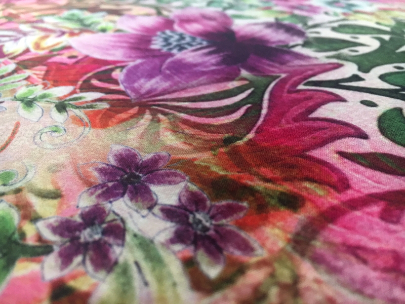 Italian Viscose Lycra Jersey Floral Collage2