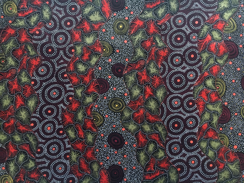 Australian Cotton Print With Aboriginal Motif0