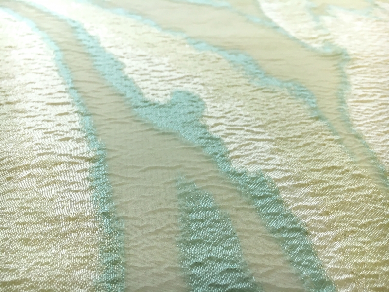 Silk and Viscose Blend Fil Coupé Organza with Pastel Swirls2