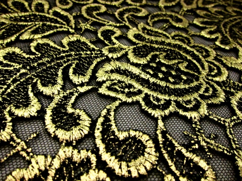 Metallic Coated Embroidered Tulle2