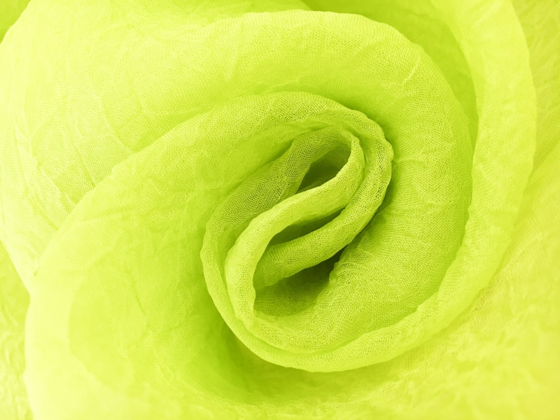 Crushed Silk Organza in Lime0