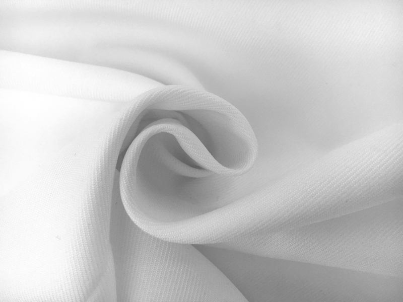 Polyester Gabardine in White1