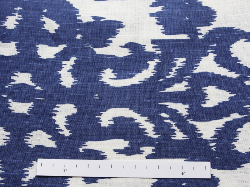 Linen Upholstery Ornamental Ikat Print2