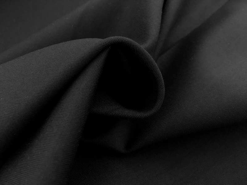 Rayon Nylon Spandex Doubleface Knit in Black1